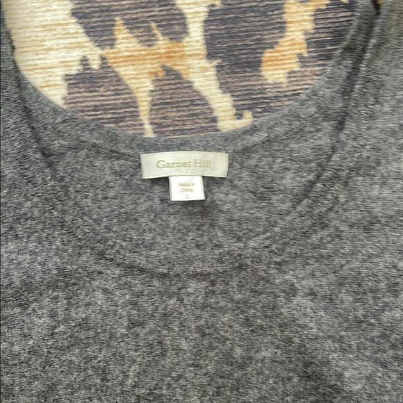 Garnet Hill Gray Pajama Set Cashmere Sleepwear - Picture 2 of 8